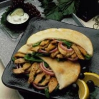 Gyros-Style Pork Sandwich