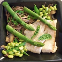 Halibut with Soba Noodles
