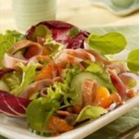 Ham Salad with Hot Peanut Dressing