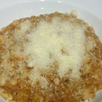 Italian style quinoa with white beans, marinara, and provolone