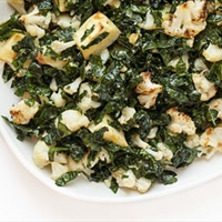 Kale Salad with Roasted Parsnips and Cauliflower