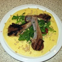 Lamb Cutlets with Polenta and Rocket