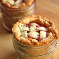 Lattice Top Peach Pie in a Jar