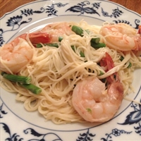 Lemon Shrimp with Asparagus and Angel Hair