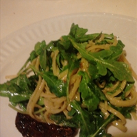 Linquine with Pesto, Sun Dried Tomatoes and Arugula Linquine with Pesto, Sun Dried Tomatoes and Arugula