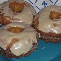 Low Fat Apple Cider Doughnuts with Maple Syrup Glaze