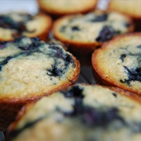 Low-fat High Fiber Blueberry Bran Muffins