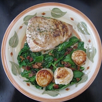 Marlin with Warm Lemon And Oregano Dressing
