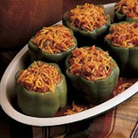 Meat Loaf-Stuffed Peppers 