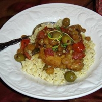 Mediterranean Chops with Parmesan Orzo