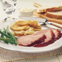 Molasses Black Pepper Glazed Ham