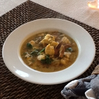 Monkfish Stew with Saffron Broth and Wild Mushrooms