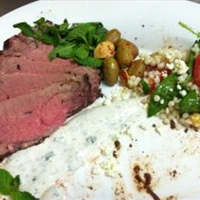 Moroccan Beef with Yogurt Mint Sauce