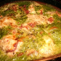 Mushroom Caps with Pesto