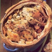 Oven-roasted Chicken With Forty Garlic Cloves