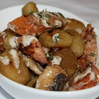 Pan Fried Gnocchi with Goat Cheese Sauce