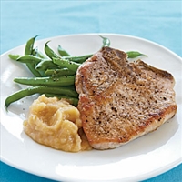 Pan-fried Pork Chops and Homemade Applesauce