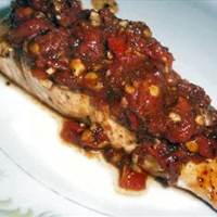 Pan-seared Salmon with Fresh Tomato-basil Relish (ww 8 Pts)