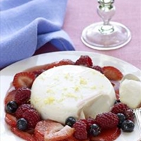 Panna Cotta with Balsamic Berries