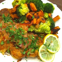 Parmesan Crusted Chicken Picata [Paleo]
