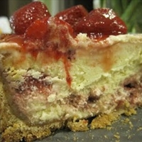 Passover White Chocolate and Raspberry Cheesecake