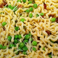 Pasta- Peas and Pancetta