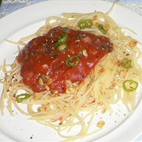 Pasta with Garlic, Olive Oil, Fresh Tomatoes, and Basil Pasta with Garlic, Olive Oil, Fresh Tomatoes, and Basil