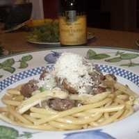 Pasta with Sausage, Fennel & White Truffle Oil