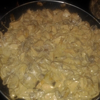 Pasta with Smoked Chicken and Creamy Balsamic Sauce