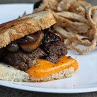 Patty Melts with Onion Rings Patty Melts with Onion Rings