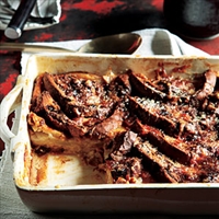 Pear and Gruyere Strata