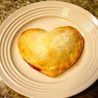 Pear-Raspberry Heart Pies