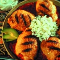 Peruvian Grilled Chicken Thighs with Tomato-cilantro Sauce Peruvian Grilled Chicken Thighs with Tomato-cilantro Sauce