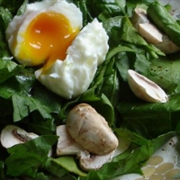 Poached Egg On Spinach, Warm Dressing
