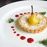 Poached Pear And Almond Tart