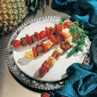 Pork Kabobs with Tequila and Pineapples