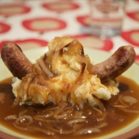 Pork Sausages in Onion Gravy