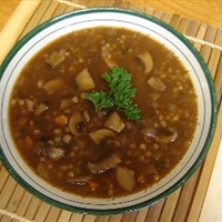 Portabella Mushroom and Barley Soup Portabella Mushroom and Barley Soup