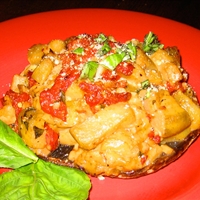 Portobello Mushrooms Stuffed with Eggplant And Gorgonzola Portobello Mushrooms Stuffed with Eggplant And Gorgonzola