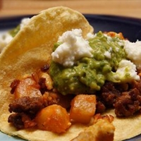 Potato-chorizo Tacos With Avocado Salsa