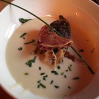 Potato-Cream Soup with Smoked Trout