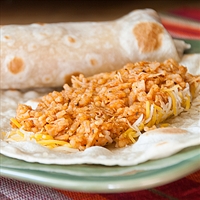 Quick Chicken and Rice Burritos