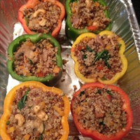 Roasted Bell Peppers Stuffed with Quinoa