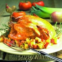 Roasted Chicken on a Bed of Winter Vegetables