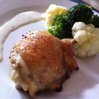 Roasted Chicken Thighs with Steamed Vegetables Roasted Chicken Thighs with Steamed Vegetables