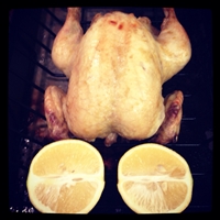 Roasted Chicken with Whole Lemon And Ginger