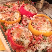 Roasted-filled Bell Peppers and pasta Roasted-filled Bell Peppers and pasta