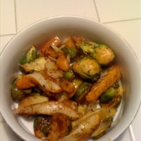Roasted Pears and Brussel Sprouts