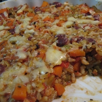 Roman Rice and Beans Casserole