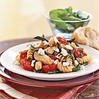 Rotini with Chicken, Asparagus, and Tomatoes